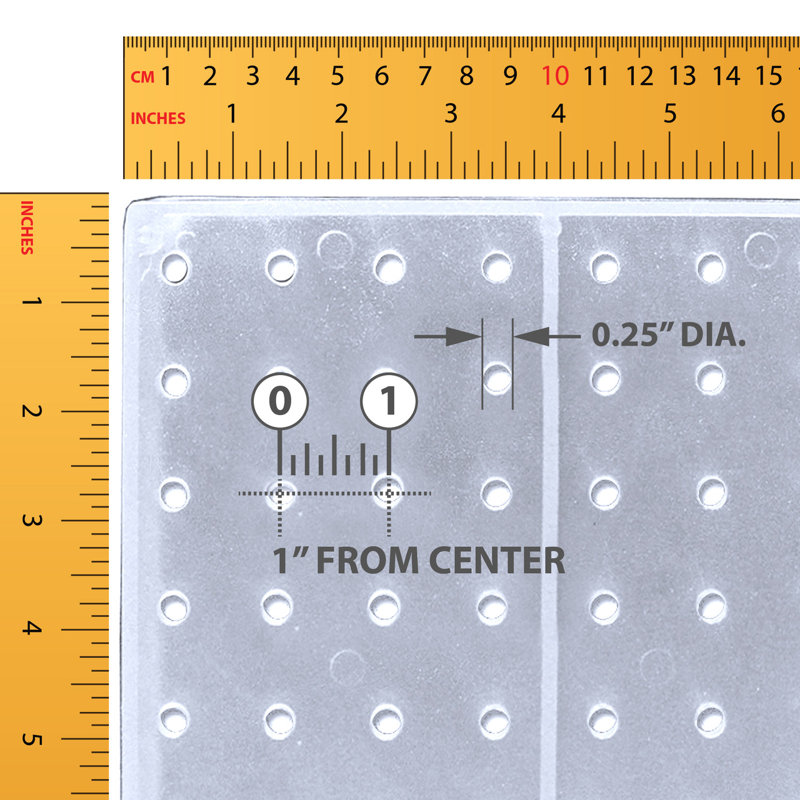 Ensemble de panneau mural perforé polyvalent 10 pièces avec un panneau et un assortiment d'accessoires (l 13,5 po x H 22 po)