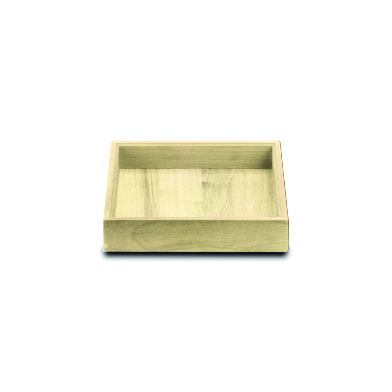 Sushic Wood Decorative Tray, Oak, 7.88" H x 7.88" W x 1.8" D