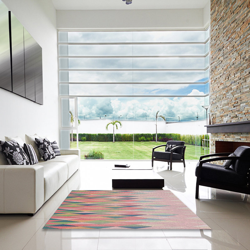 Geometric Indoor Rug, Square 4'