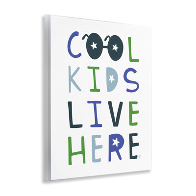 Plaque murale Cool Kids Live Here, design par Elizabeth Tyndall