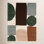 Cream Abstract Shag Rug