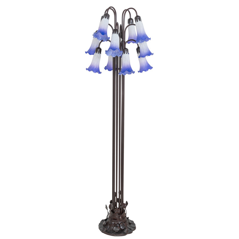Floor Lamp, White/Blue