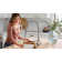 Moen Essie Pre-Rinse Spring Pull Down Single Handle Kitchen Faucet with Power Clean Technology and Soap Dispenser