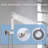 12" Ceiling Mount Brushed Nickel Shower System, Ceiling Rainfall Shower Head System