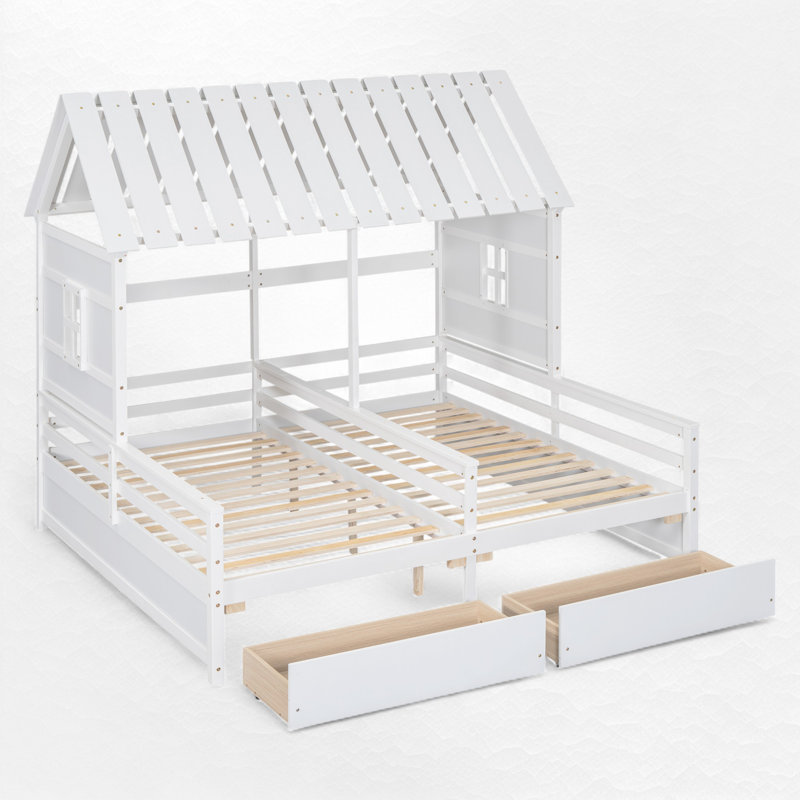 Lits plateforme simple, Blanc