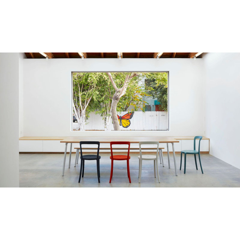 On & On Recycled PET Side Chair by E. Barber and J. Osgerby, Dark Blue