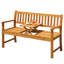 Serg Acacia Wood Outdoor Bench with Foldable Table