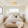 Bohemia 20" 4-Light Beige Beaded Flush Mount Smart Ceiling Fan with Light Kits and Remote