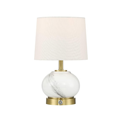 Petit abat-jour tambour moderne en tissu blanc cassé blanc et gris en laiton blanc cassé à abat-jour tambour en tissu blanc cassé