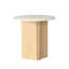 Table de bout en marbre avec plateau en marbre Qwin