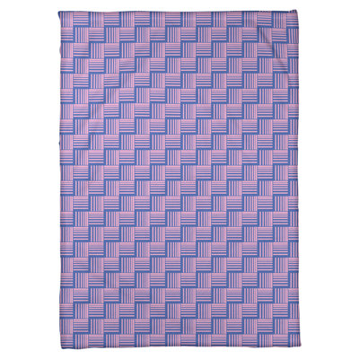 Couverture polaire à rayures classic basketweave