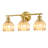 3-Light Vanity Light With Amber Tulip Glass Shades, Modern Bathroom Wall Lighting For Bedroom, Kitchen, Living Room-1444598679-1455967674