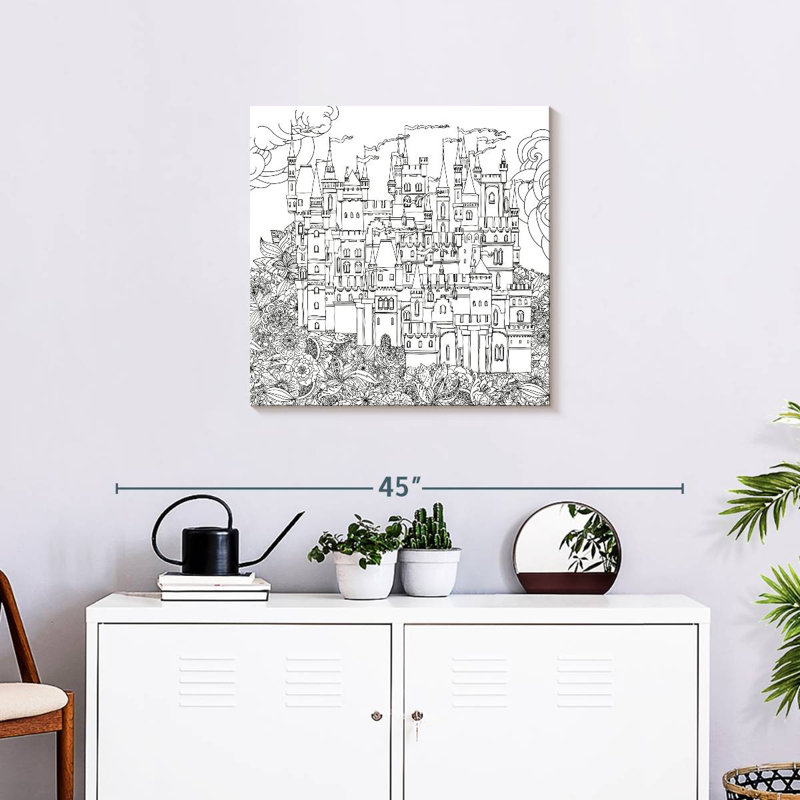 Ashelle Floral Castle, 24" H x 24" W