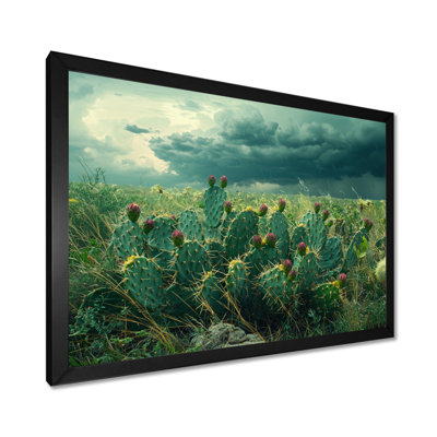 Cactus et la tempête du désert - art mural cactus