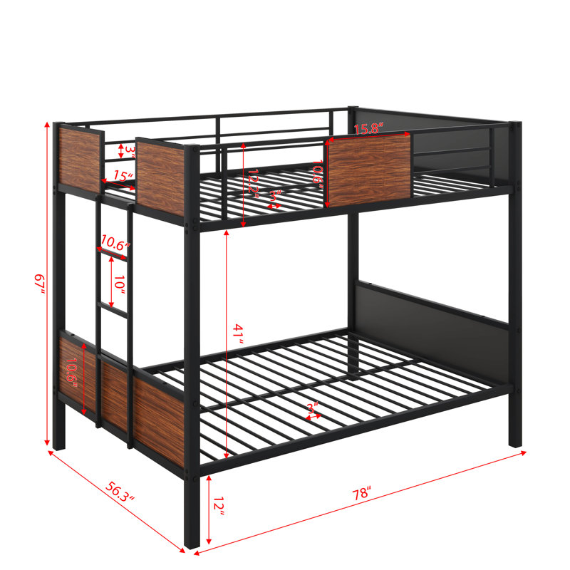 Davan Kids Bunk Bed, Full Over Full