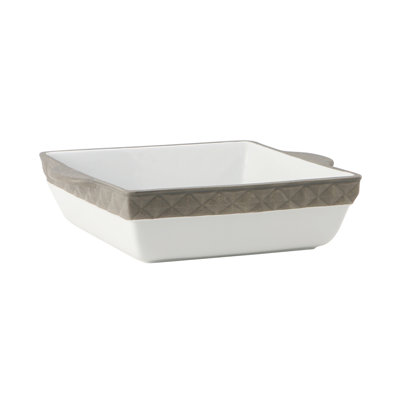 Tuxton DisplayTux Rectangle Ceramic 2 Piece Casserole Dishes Bakeware Set