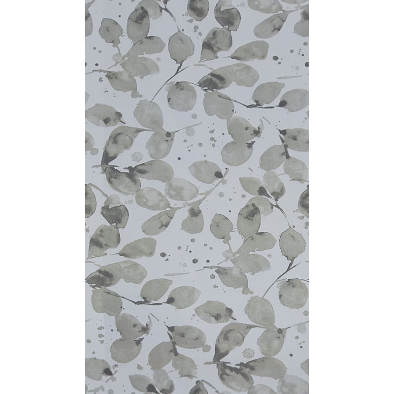 Gray Floral Polyester Indoor/Outdoor Throw Pillow