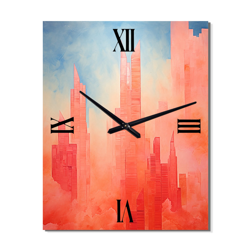 Horloge murale moderne Caldarelli - Skyscrapers, Petit