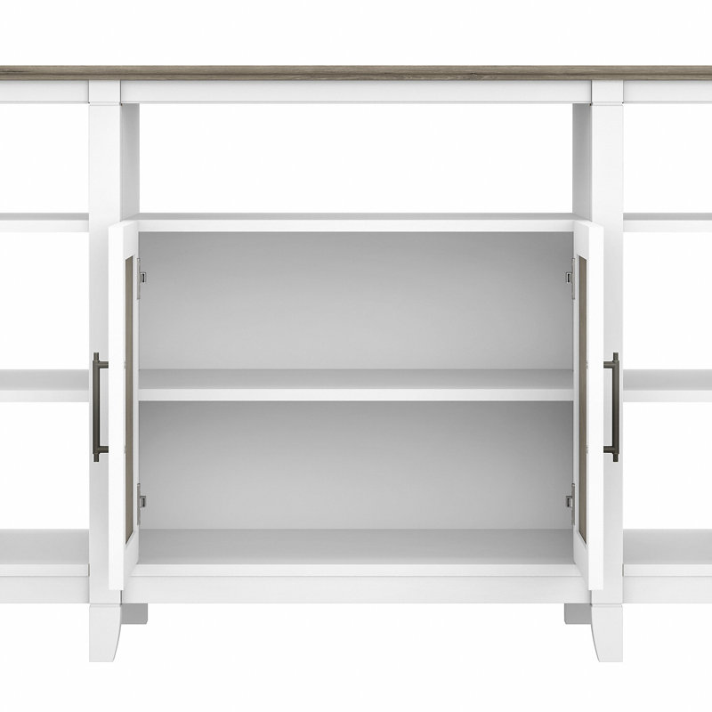 Ensemble de tables basses 4 pièces Huckins, Gris Shiplap / blanc pur
