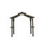 Auvent pour barbecue extérieur 8 pi x 5 pi - acier galvanisé, double toit, tablette latérale brune pour les fêtes. Tablettes en acier, cour à crochets pour patio