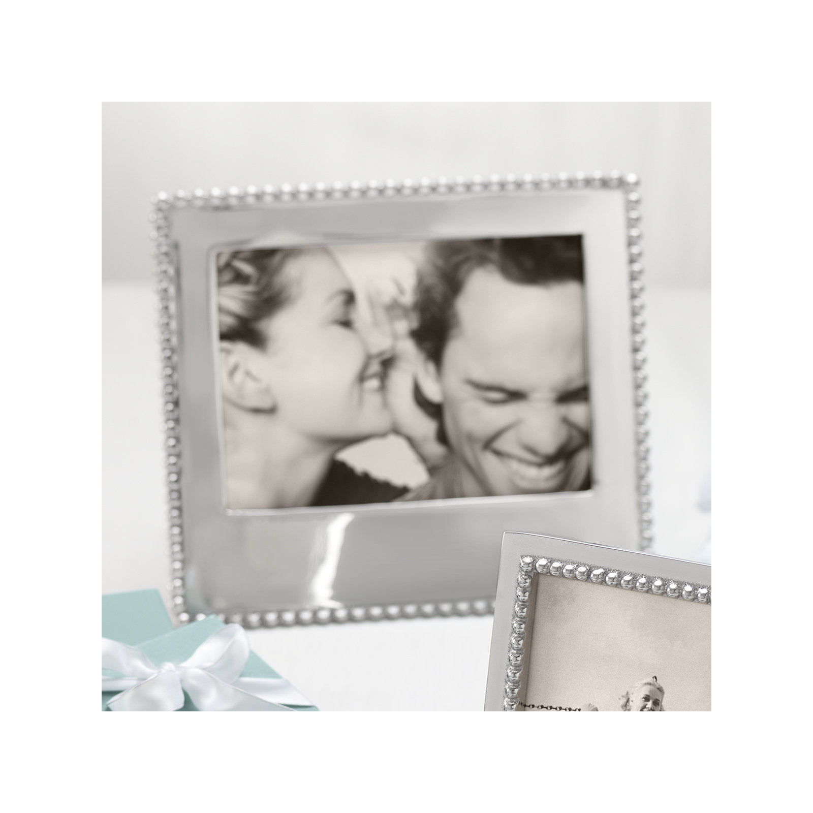 Statements Silver Metal Beaded Picture Frame