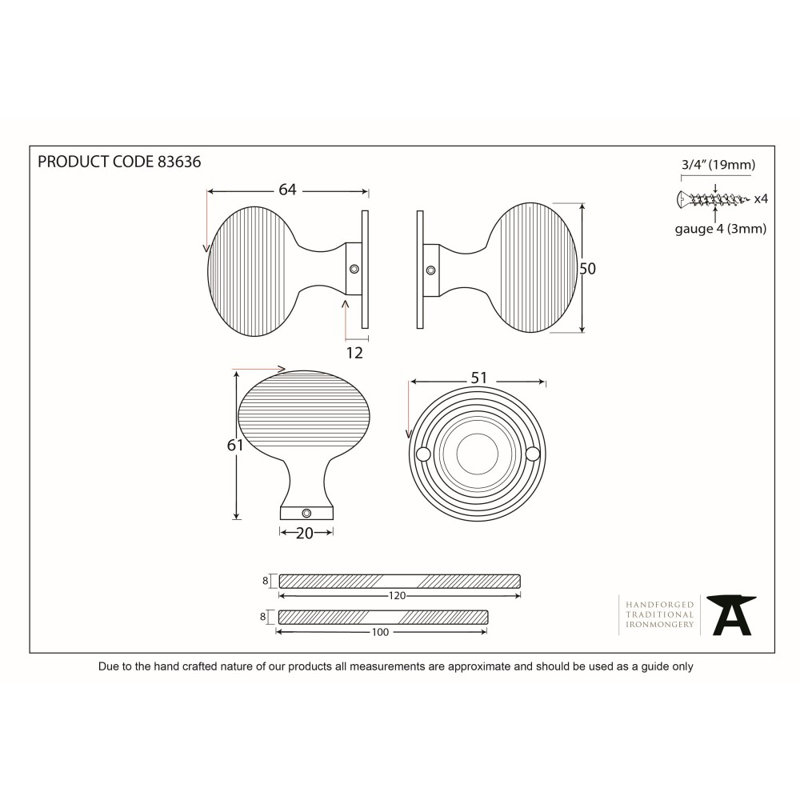 Aged Brass Beehive Mortice/Rim Knob Set, Polished Nickel