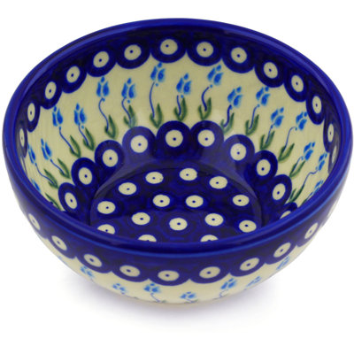 Floral Peacock Stoneware Rice Bowl