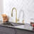 MAXWELL Pull Down Kitchen Faucet with Side Spray and with Soap Dispenser-60287950