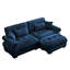 Canapé rembourré avec coussins et repose-pieds convertible-1664147643
