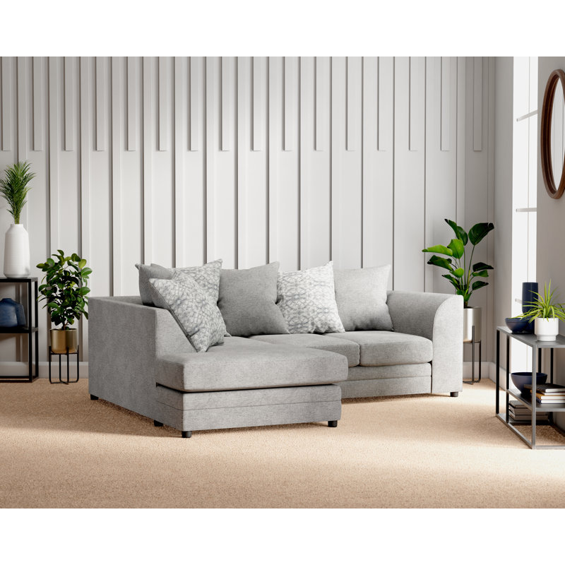 Ellaria Missy 3 Seater Corner Sofa , Left Hand Facing, Grey