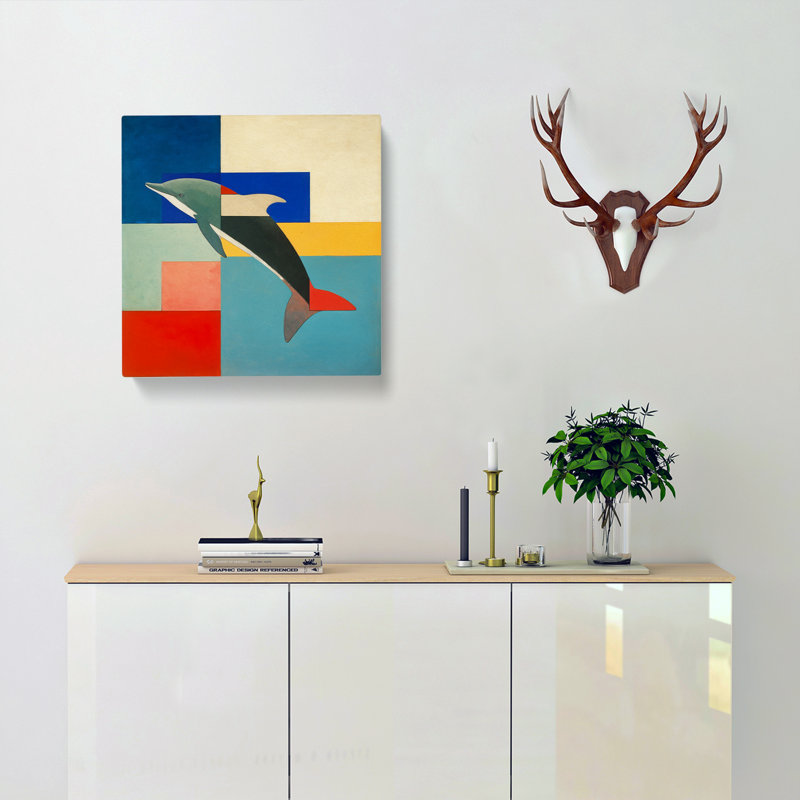 Dolphin Suprematism No.1 - No Frame Print