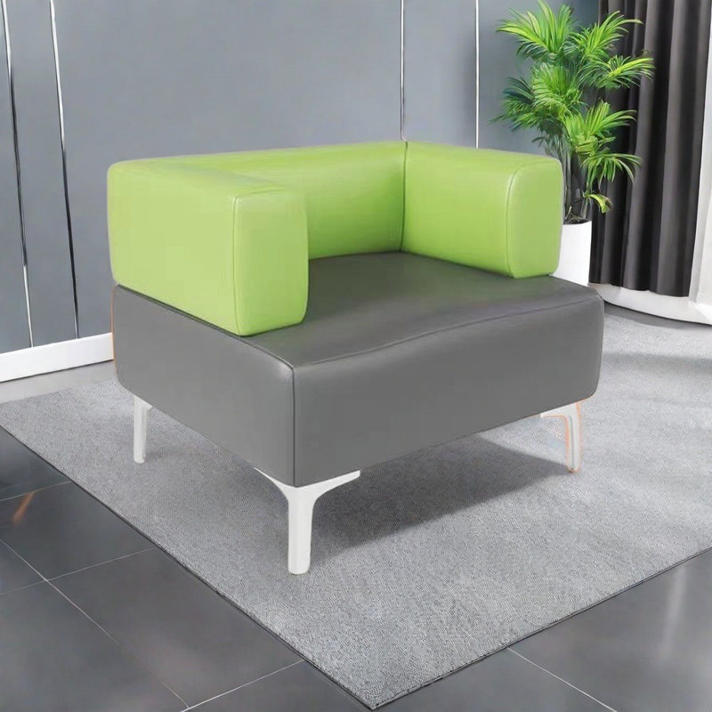 Lovier, Green/Gray Faux Leather