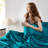 Bedsure Satin Sheets King Size–4 Piece Silky Bed Set, 15" Deep Pocket Fitted Sheet, Flat Sheet & 2 Pillowcases, Buttery-Smooth, Good for Hair & Skin (Teal)-105314664-105314657