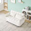 Canapé 52 po beige moderne en velours-324851256