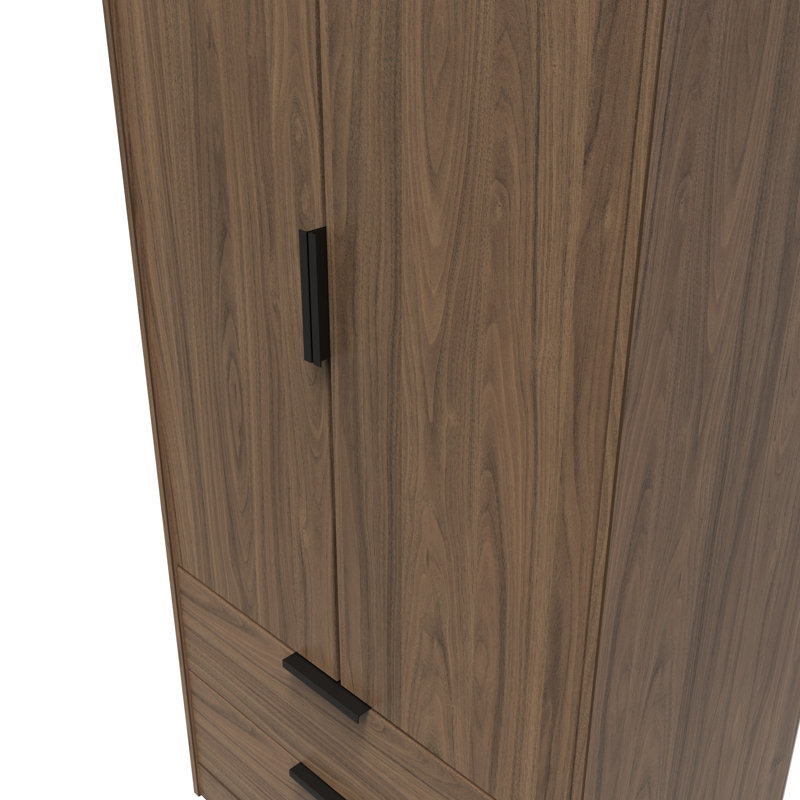 Turah Manufactured Wood Wardrobe, Carini Walnut