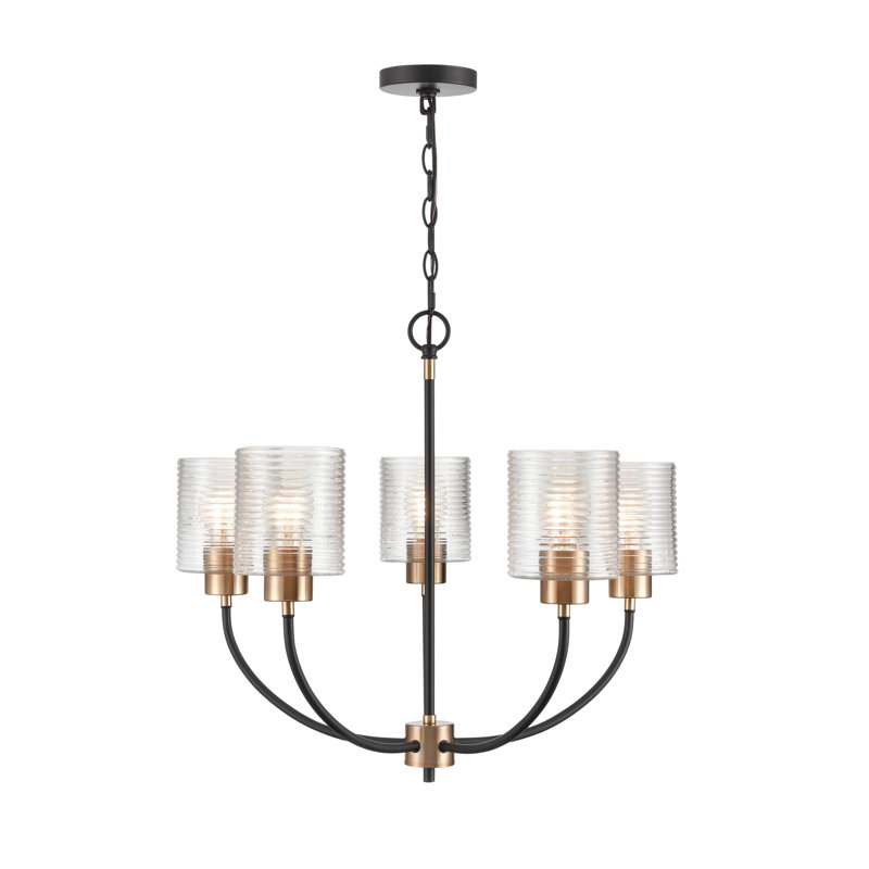 5 - Light Steel Dimmable Chandelier