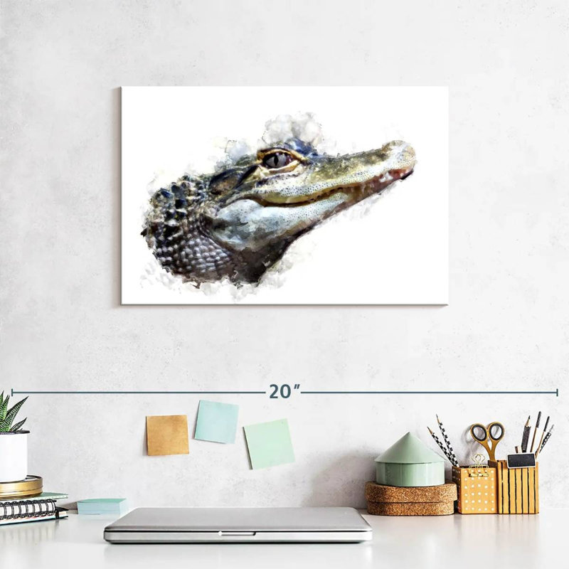 Crocodile Head, 8" H x 12" W