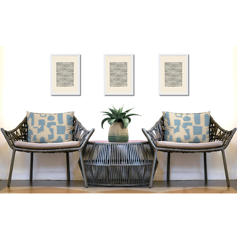 Coussin intérieur / extérieur réversible Jara, 25 x 18, Bleu