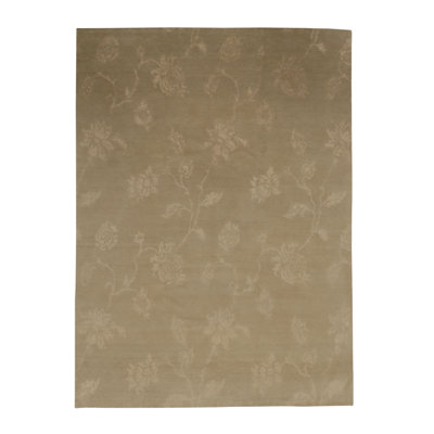 Tapis beige noué à la main de haute qualité