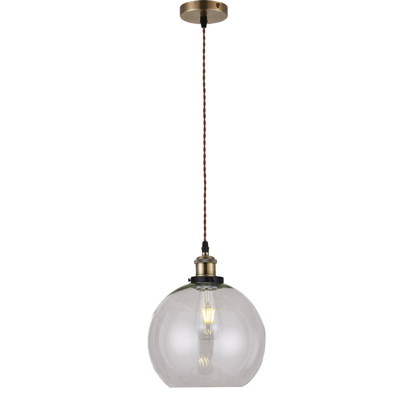 1 - Light Clear Sphere Pendant, Clear