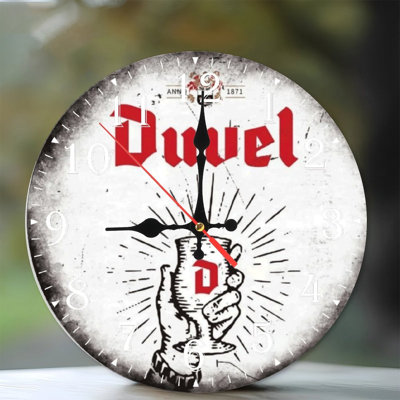 Horloge murale en bois 10 po, mouvement silencieux, à piles (piles AA non incluses), décor artistique, parfait pour les décorations