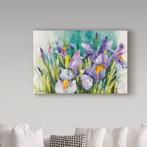 Trademark Art Annelein Beukenkamp Siberian Iris Purple On Canvas by ...