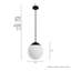 Luminaire suspendu sphère 1 lumière Hepburn-86178569-86178567
