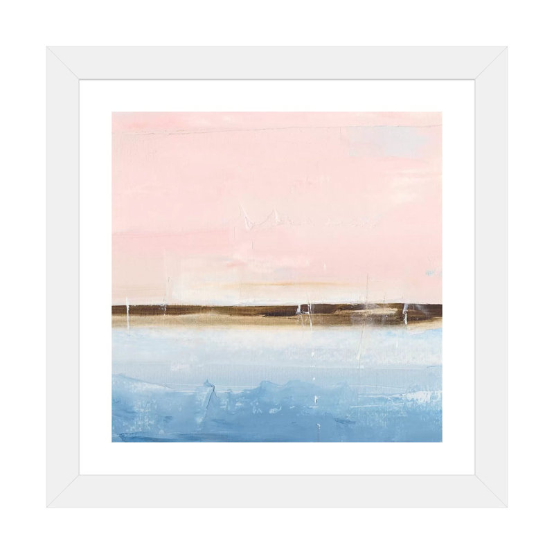 Rose Sands II par Ethan Harper, reproduction d’art, H 16 po x l 16 po x p 1 po, Papier encadré blanc, Blanc