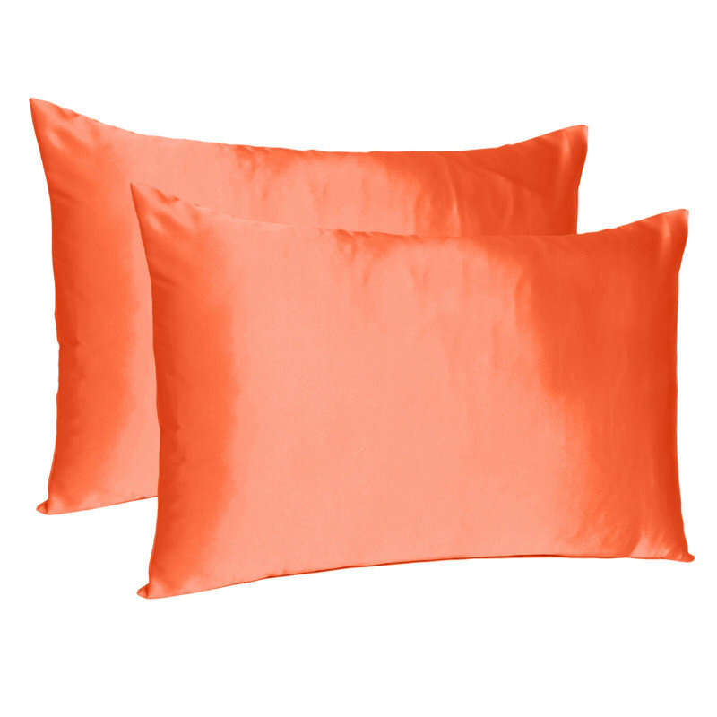 Taie d'oreiller en satin , Standard, Coquelicot
