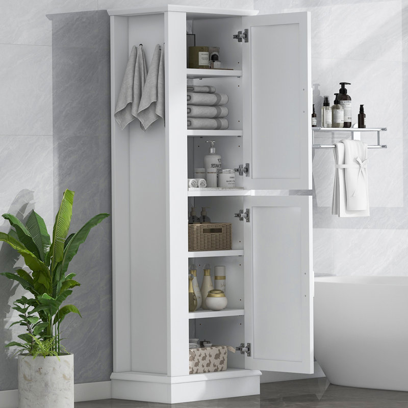 Georgia 68'' Freestanding Bathroom Cabinet, White