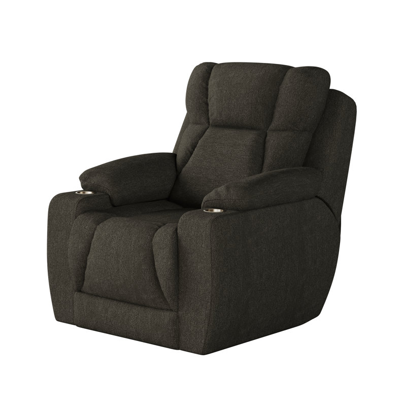 Fauteuil inclinable près du mur pour homme, Brun, Tissu
