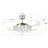 Evo1 48" Retractable Blade Ceiling Fan with Light and Remote, Color Adjustable LED Fandelier Ceiling Fan, Patented Design Technology, Stronger Thicker Blades, Brushed Chrome-470875457