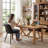 Modern Dining Chairs Faux Leather Upholstered Kitchen Chairs Side Chair With Metal Legs-453452130