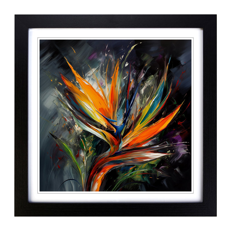 Single Picture Frame Print on Wood, Black